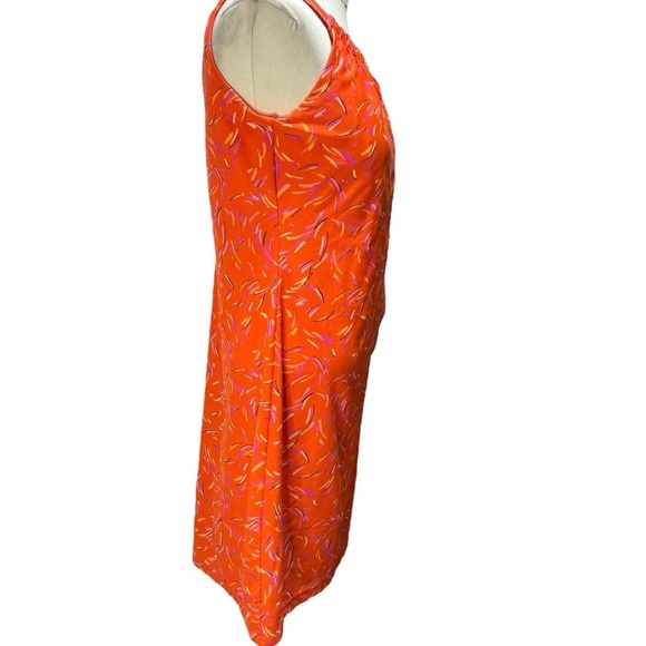 SARAH CAMPBELL Orange sleeveless Shift Dress size XS - Picture 3 of 9